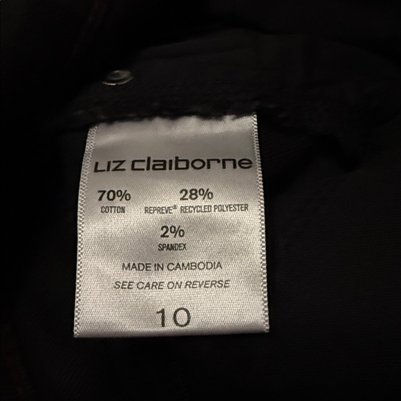 Liz Claiborne Faded black boyfriend skinny jeans good used condition - Picture 6 of 7